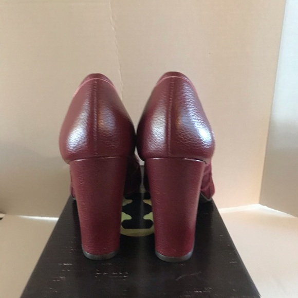 Copodarte burgundy suede open till shoe size 39 - Picture 4 of 5